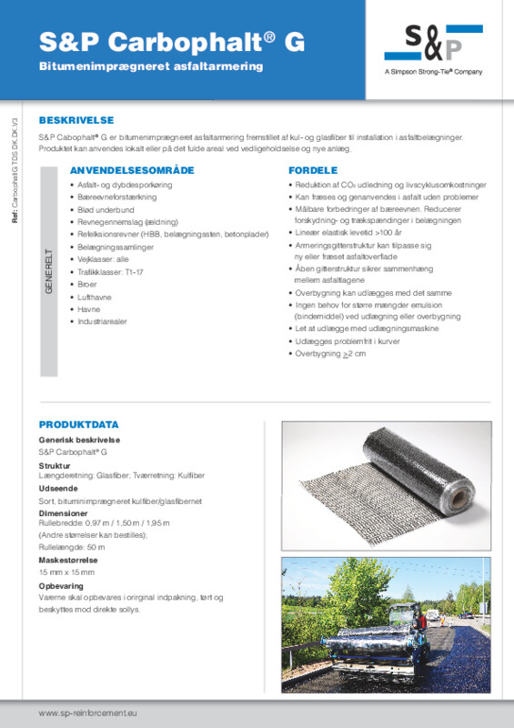 Teknisk datablad (TDS) S&P Carbophalt® G