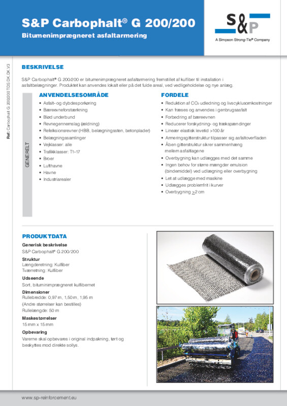 Teknisk datablad (TDS) S&P Carbophalt® G 200/200